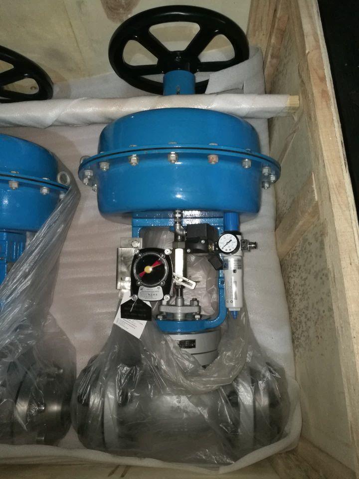 Globe valve with single actiion pneumatic actuator